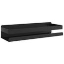 vidaXL csiszolt 304 rozsdamentes acél matt fekete zuhanypolc 30x10x6cm