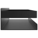 vidaXL csiszolt 304 rozsdamentes acél matt fekete zuhanypolc 30x10x6cm