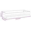 vidaXL csiszolt 304 rozsdamentes acél matt fekete zuhanypolc 30x10x6cm