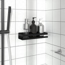 vidaXL csiszolt 304 rozsdamentes acél matt fekete zuhanypolc 30x10x6cm
