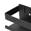 vidaXL csiszolt 304 rozsdamentes acél matt fekete zuhanypolc23x6,5x6cm