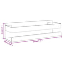 vidaXL csiszolt 304 rozsdamentes acél matt fekete zuhanypolc23x6,5x6cm