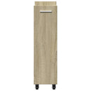 vidaXL sonoma tölgy színű szerelt fa szekrény kerekekkel 60x22x79 cm