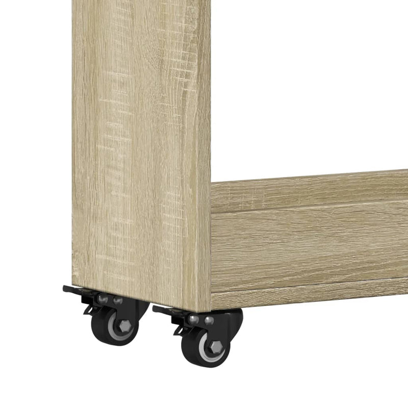 vidaXL sonoma tölgy színű szerelt fa szekrény kerekekkel 60x22x79 cm