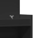 vidaXL fekete szerelt fa cipőszekrény 100,5 x 28 x 100 cm