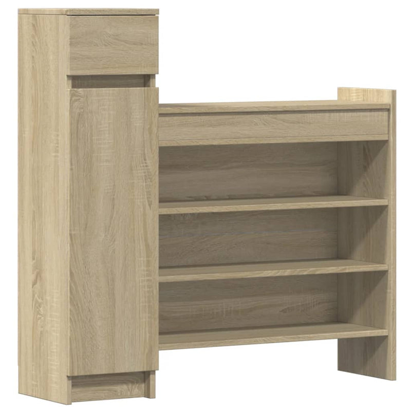 vidaXL sonoma tölgy színű szerelt fa cipőszekrény 100,5 x 28 x 100 cm