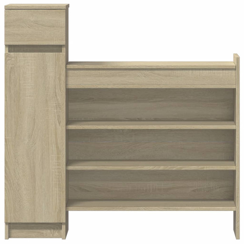 vidaXL sonoma tölgy színű szerelt fa cipőszekrény 100,5 x 28 x 100 cm