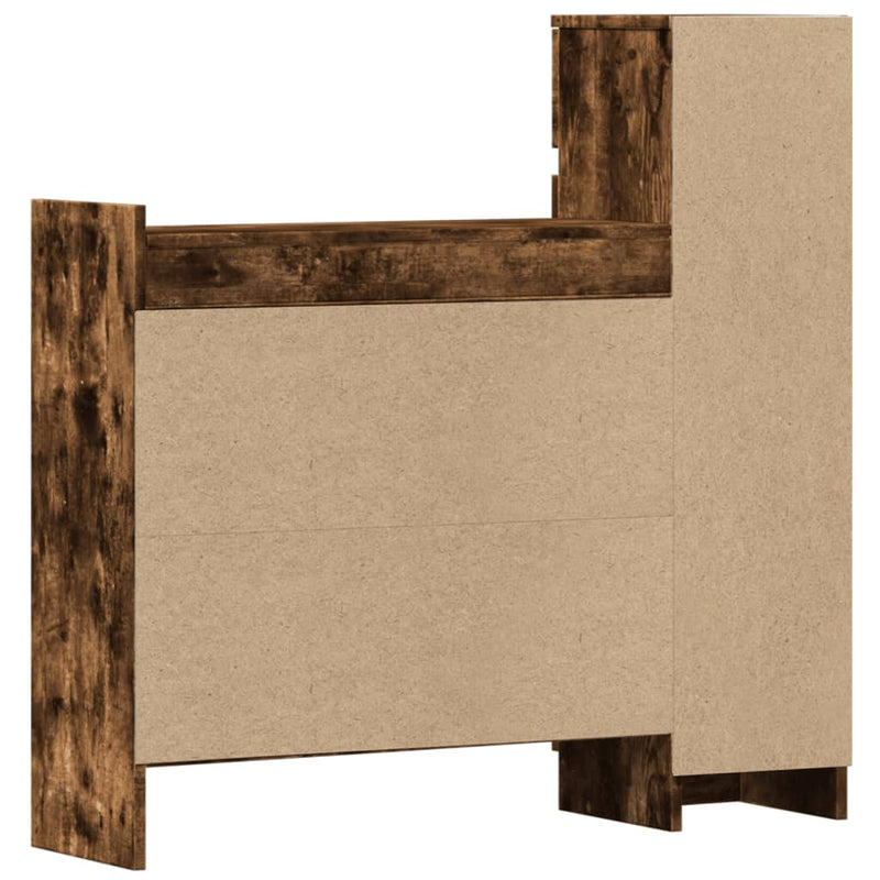 vidaXL füstös tölgy színű szerelt fa cipőszekrény 100,5 x 28 x 100 cm
