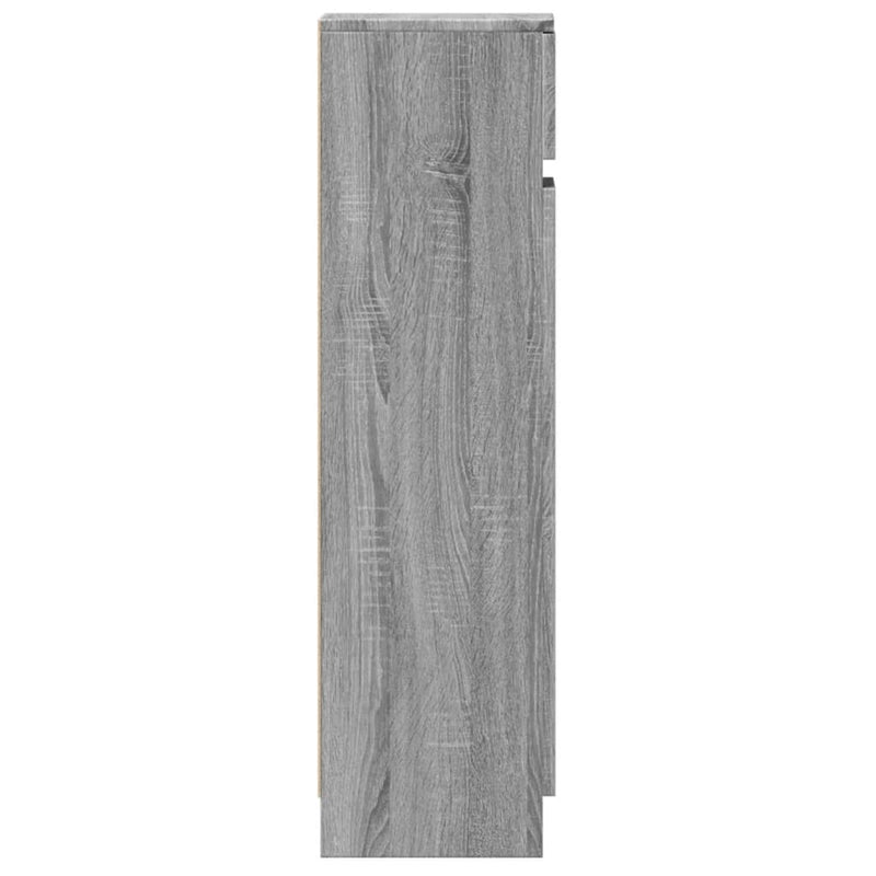 vidaXL szürke sonoma színű szerelt fa cipősszekrény 100,5x28x100 cm