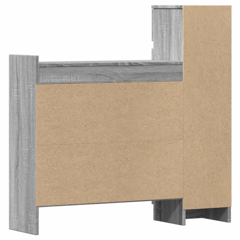 vidaXL szürke sonoma színű szerelt fa cipősszekrény 100,5x28x100 cm