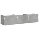 vidaXL 2 db betonszürke szerelt fa faliszekrény 75x18x16,5 cm