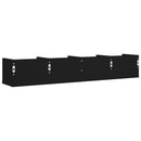 vidaXL 2 db fekete szerelt fa faliszekrény 99x18x16,5 cm