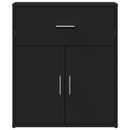 vidaXL fekete szerelt fa tálalószekrény 60 x 31 x 70 cm