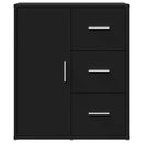 vidaXL fekete szerelt fa tálalószekrény 60 x 31 x 70 cm