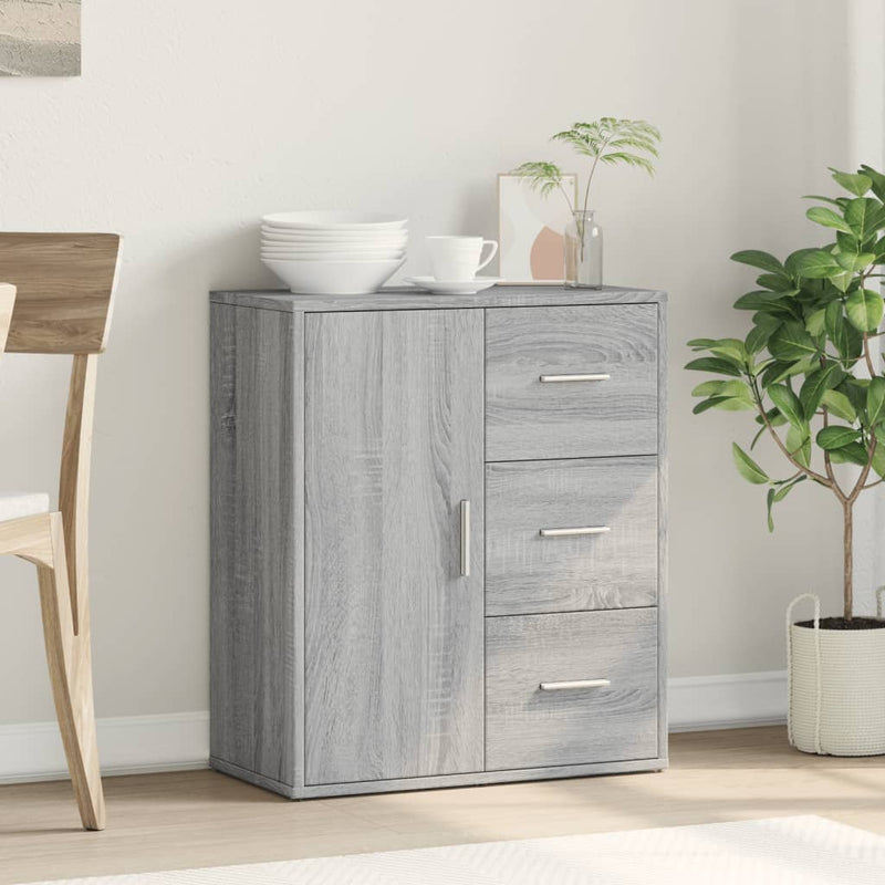 vidaXL szürke sonoma színű szerelt fa tálalószekrény 60 x 31 x 70 cm