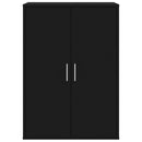 vidaXL fekete szerelt fa tálalószekrény 60 x 31 x 84 cm