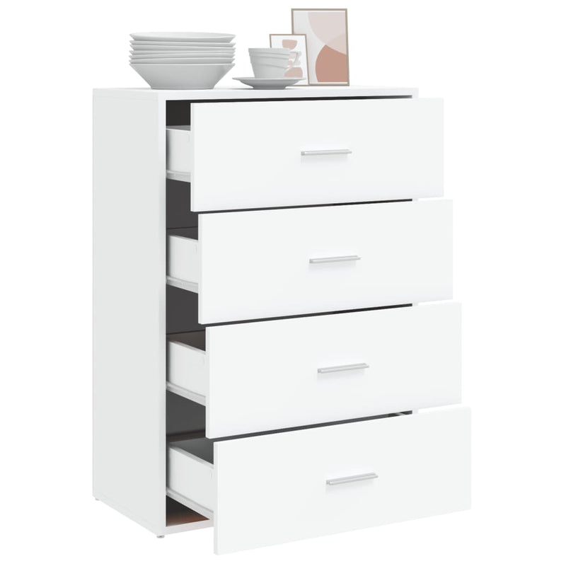 vidaXL fehér szerelt fa tálalószekrény 60 x 31 x 84 cm