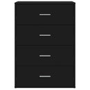 vidaXL fekete szerelt fa tálalóasztal 60 x 31 x 84 cm