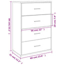 vidaXL füstös tölgy színű szerelt fa tálalószekrény 60 x 31 x 84 cm