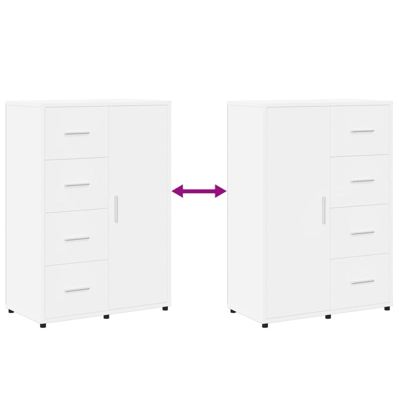 vidaXL fehér szerelt fa tálalószekrény 60 x 31 x 84 cm