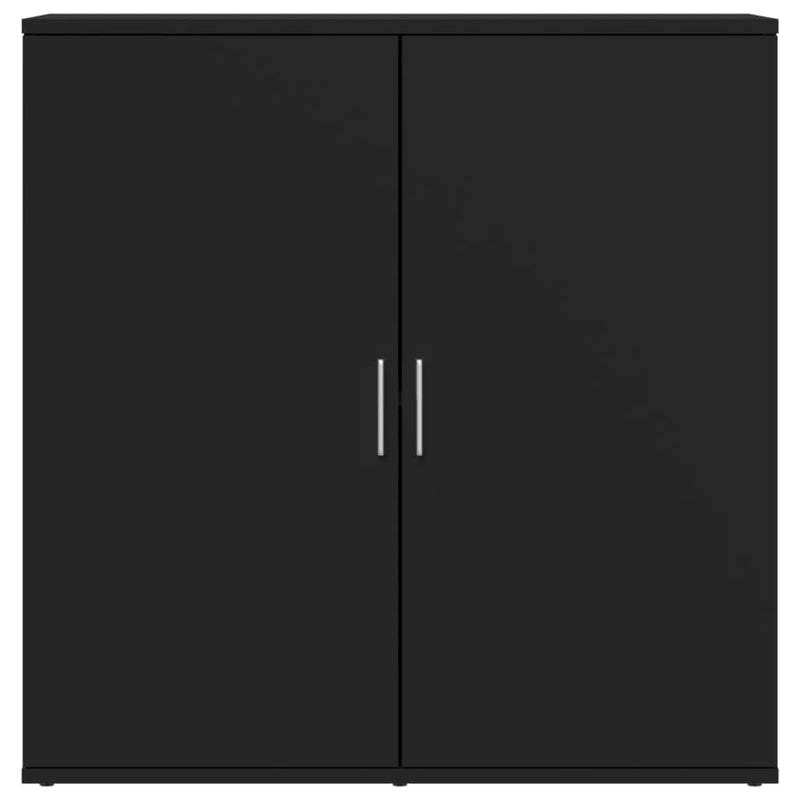 vidaXL fekete szerelt fa tálalószekrény 79 x 38 x 80 cm