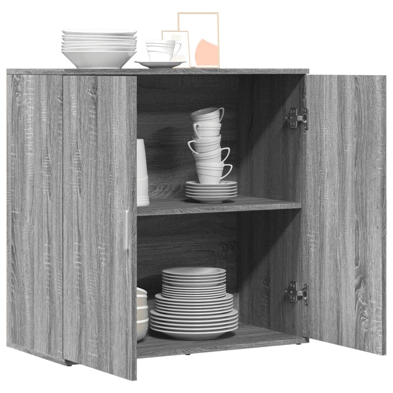 vidaXL szürke sonoma színű szerelt fa tálalószekrény 79 x 38 x 80 cm