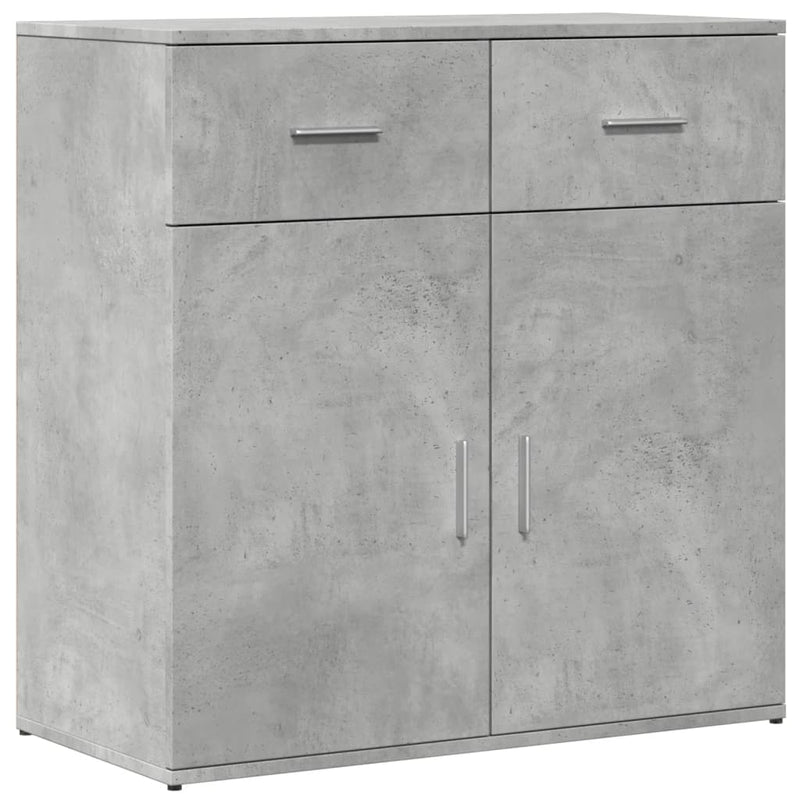 vidaXL betonszürke szerelt fa tálalószekrény 79 x 38 x 80 cm