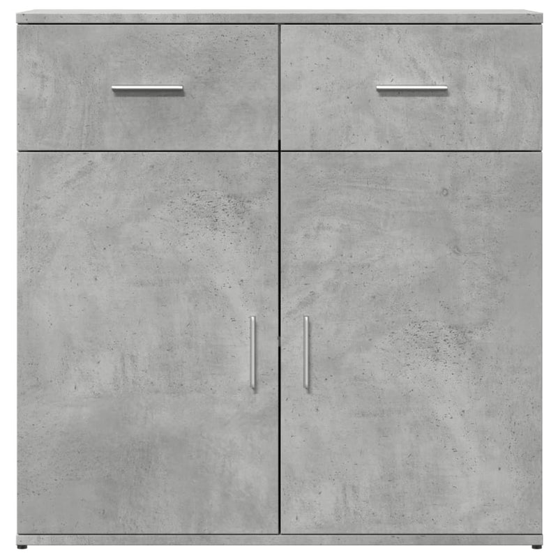 vidaXL betonszürke szerelt fa tálalószekrény 79 x 38 x 80 cm