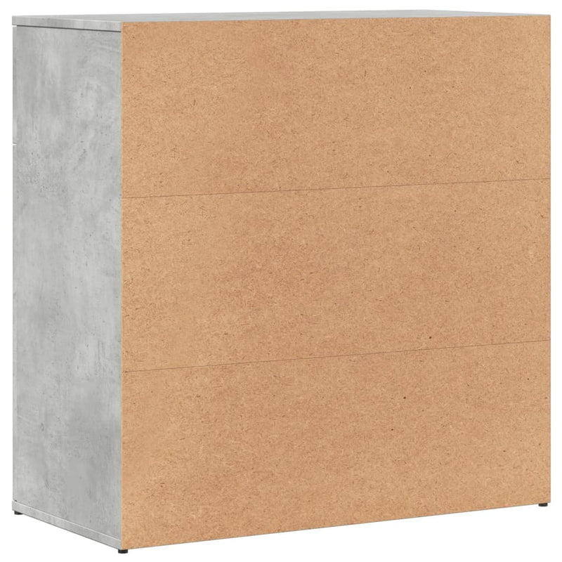 vidaXL betonszürke szerelt fa tálalószekrény 79 x 38 x 80 cm