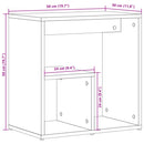 vidaXL fekete szerelt fa kisasztal 50 x 30 x 50 cm