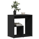 vidaXL 2 db fekete szerelt fa kisasztal 50 x 30 x 50 cm