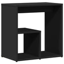 vidaXL 2 db fekete szerelt fa kisasztal 50 x 30 x 50 cm