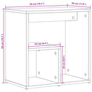 vidaXL sonoma tölgy színű szerelt fa kisasztal 50 x 30 x 50 cm