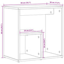 vidaXL 2 db sonoma tölgy színű szerelt fa kisasztal 50 x 30 x 50 cm