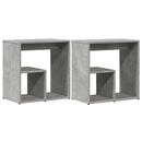 vidaXL 2 db betonszürke szerelt fa kisasztal 50x30x50 cm