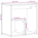 vidaXL 2 db szürke sonoma színű szerelt fa kisasztal 50x30x50 cm