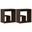 vidaXL 2 db barna tölgyszínű szerelt fa kisasztal 50x30x50 cm