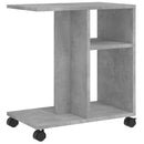vidaXL betonszürke szerelt fa kisasztal kerekekkel 50 x 30 x 55 cm