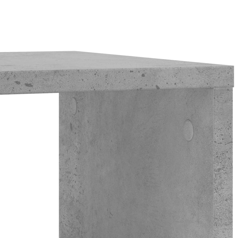 vidaXL betonszürke szerelt fa kisasztal kerekekkel 50 x 30 x 55 cm