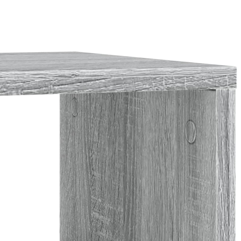 vidaXL szürke sonoma színű szerelt fa kisasztal kerekekkel 50x30x55 cm