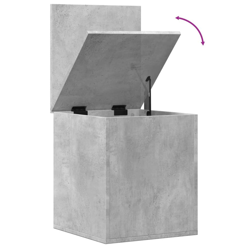 vidaXL betonszürke szerelt fa tárolóláda 40x42x46 cm