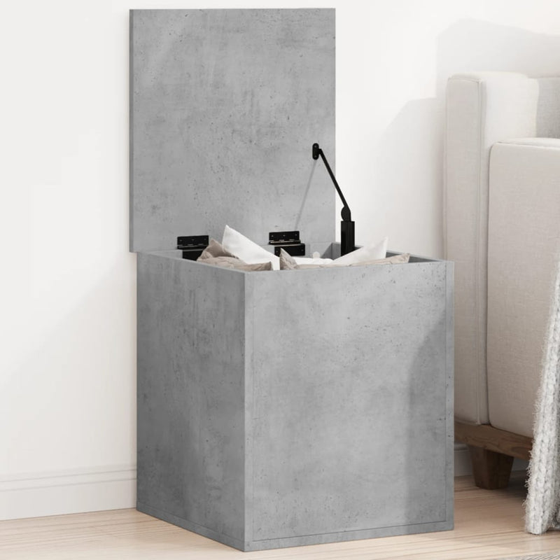 vidaXL betonszürke szerelt fa tárolóláda 40x42x46 cm