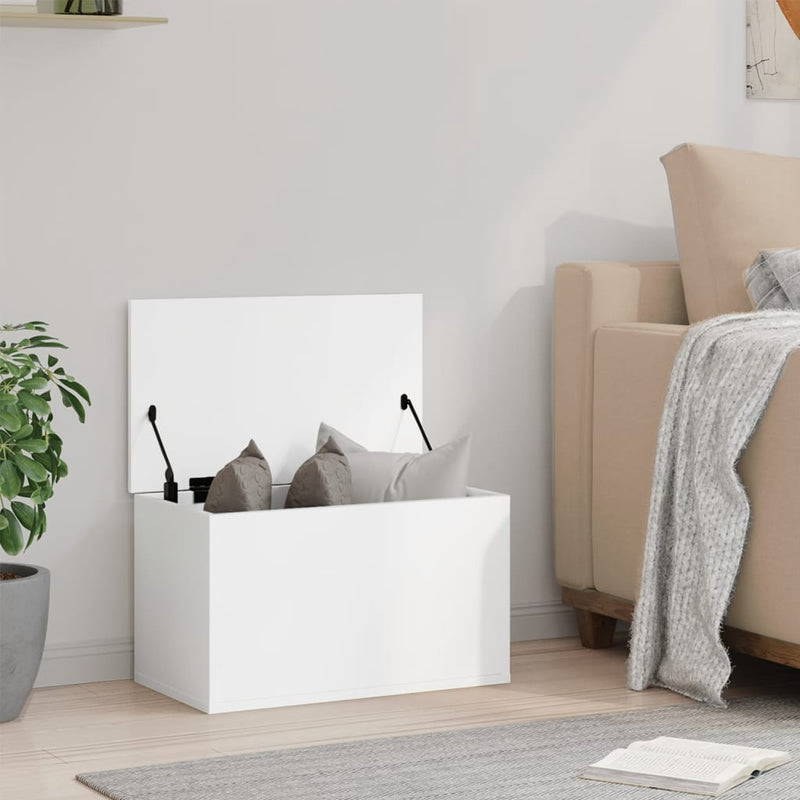 vidaXL fehér szerelt fa tárolóláda 60 x 35 x 35 cm