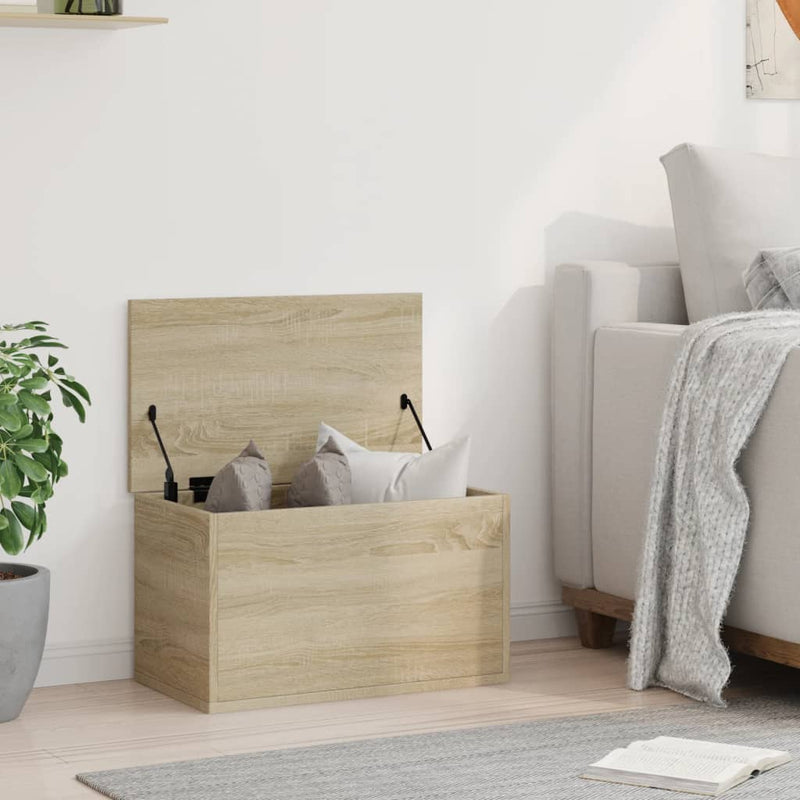 vidaXL sonoma tölgy színű szerelt fa tárolóláda 60 x 35 x 35 cm