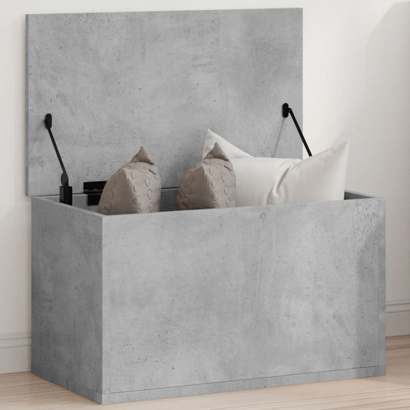 vidaXL betonszürke szerelt fa tárolóláda 60 x 35 x 35 cm