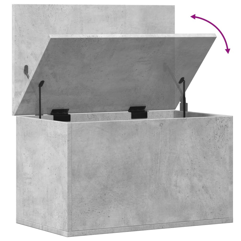 vidaXL betonszürke szerelt fa tárolóláda 60 x 35 x 35 cm