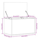 vidaXL betonszürke szerelt fa tárolóláda 60 x 35 x 35 cm