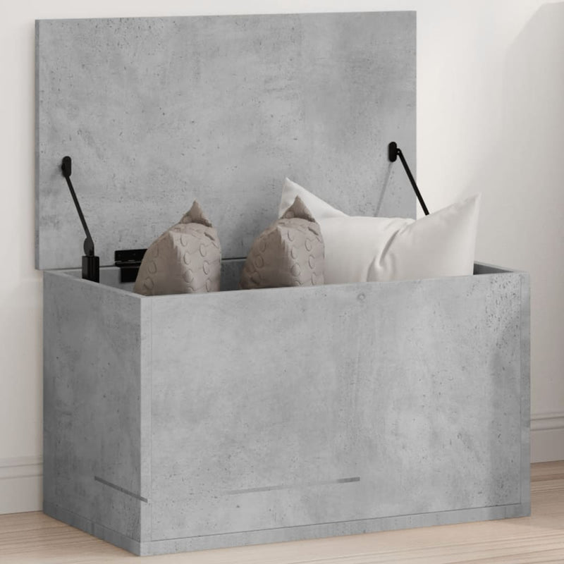vidaXL betonszürke szerelt fa tárolóláda 60 x 35 x 35 cm