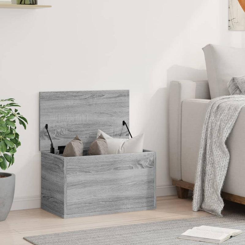 vidaXL szürke sonoma színű szerelt fa tárolóláda 60 x 35 x 35 cm