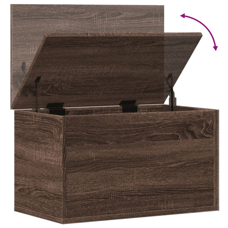 vidaXL barna tölgy színű szerelt fa tárolóláda 60 x 35 x 35 cm